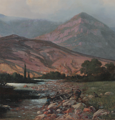 Дамберг Александр Константинович. Горный пейзаж